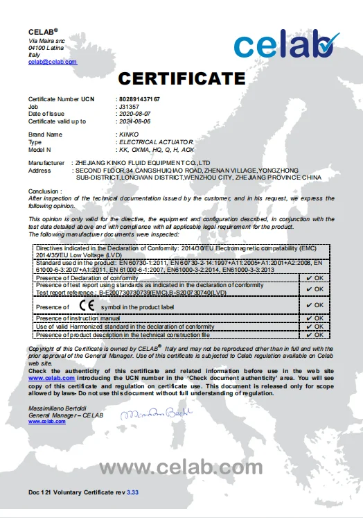 Electric Actuator CE